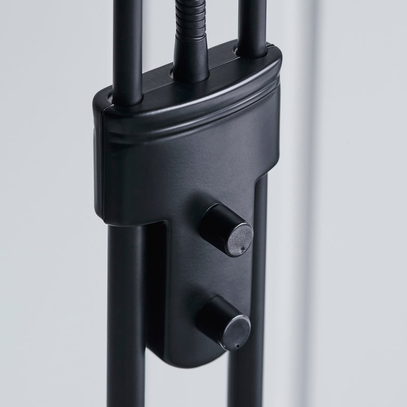 Detail of the matt black finish on the Rome Mother and Child Floor Lamp