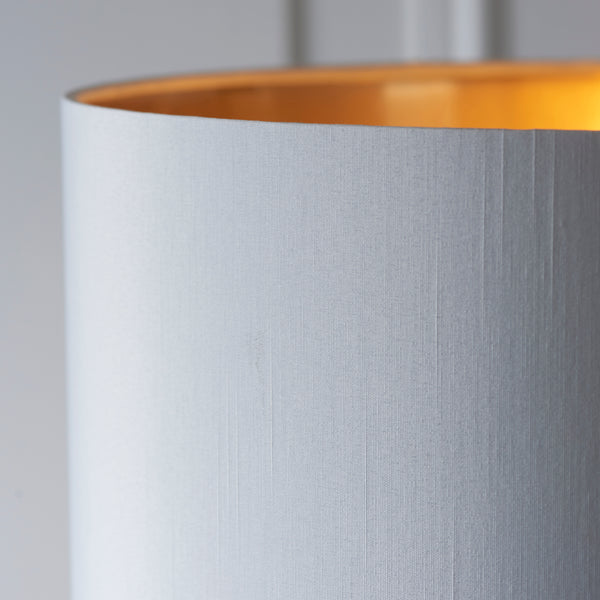 Detail of the antique brass finish on the Highclere Floor Lamp