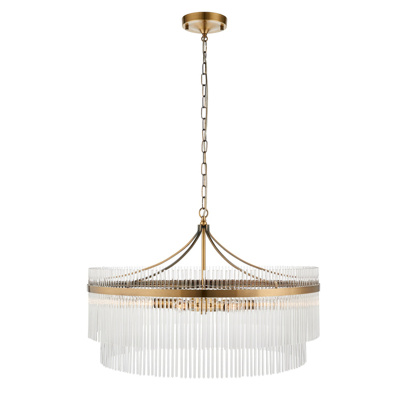 Marietta Grand 7 Light Chandelier detail showing the clear glass and fittings