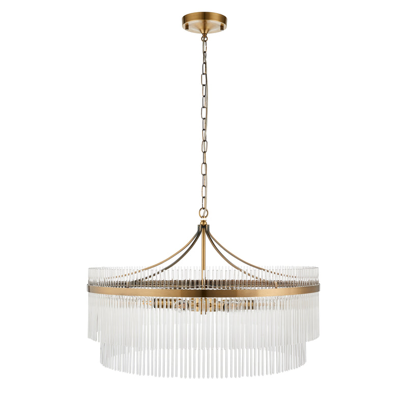 Close-up of the Marietta Grand 7 Light Chandelier ceiling plate and fittings