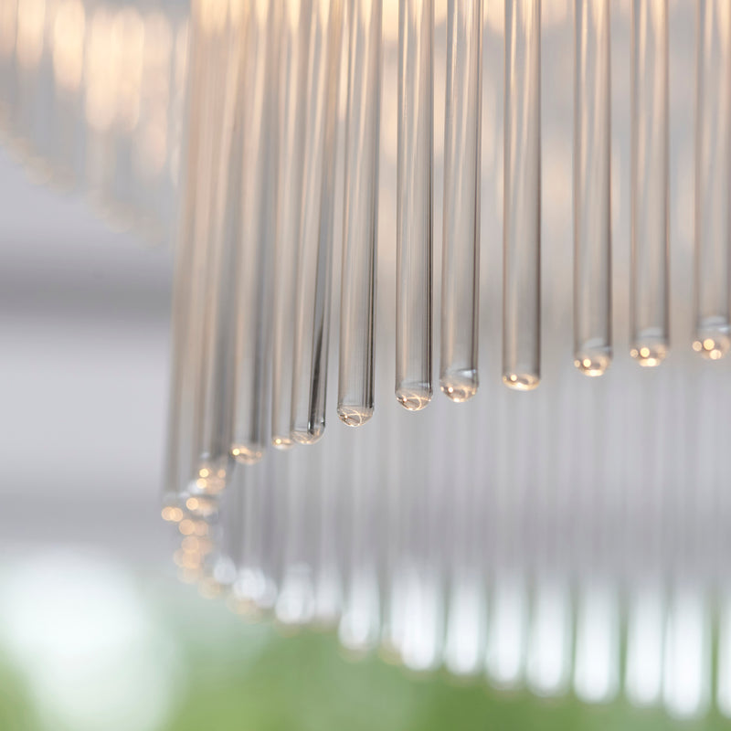 Detail of the antique brass finish on the Marietta 3 Light Semi Flush Ceiling Light