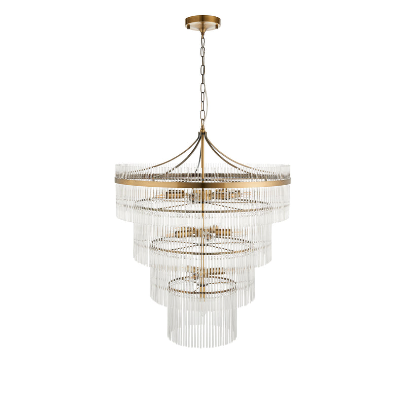 Marietta 16 Light Tiered Chandelier – alternative view in antique brass