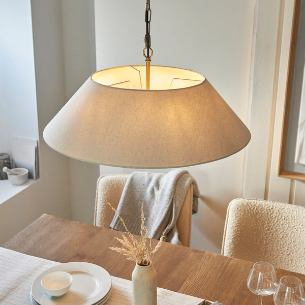 Close-up of the metalwork on the Lille 5 Light Pendant