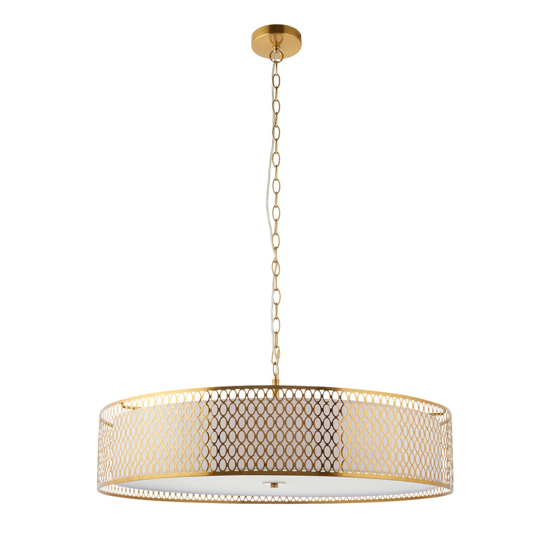 Cordero 5 Light Grand Pendant – alternative view in gold fretwork