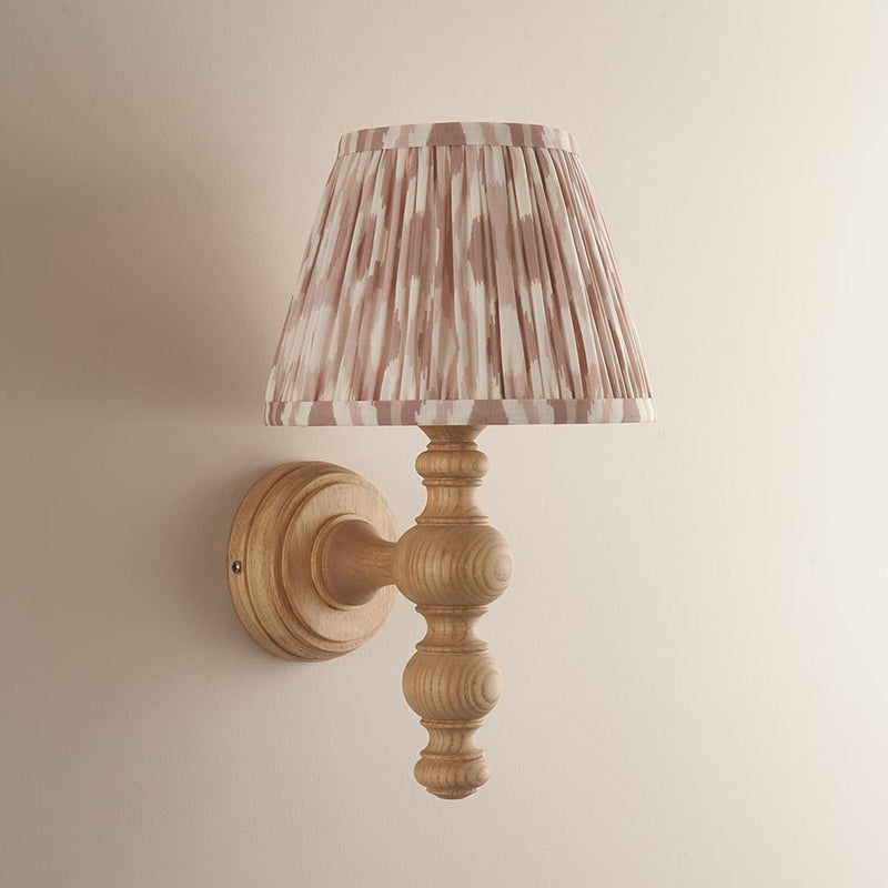 Endon Bibury 1 Light Wall Light Natural Ash & Ikat