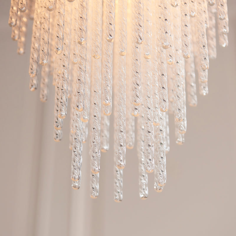 Detail of the brushed aged brass finish on the Anistoria Pendant