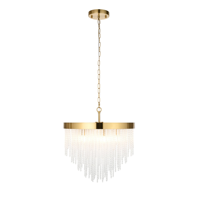Close-up of the Anistoria 5 Light Chandelier ceiling plate and fittings
