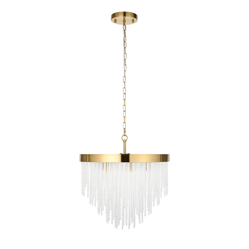 Anistoria 5 Light Chandelier – alternative view in brushed aged brass