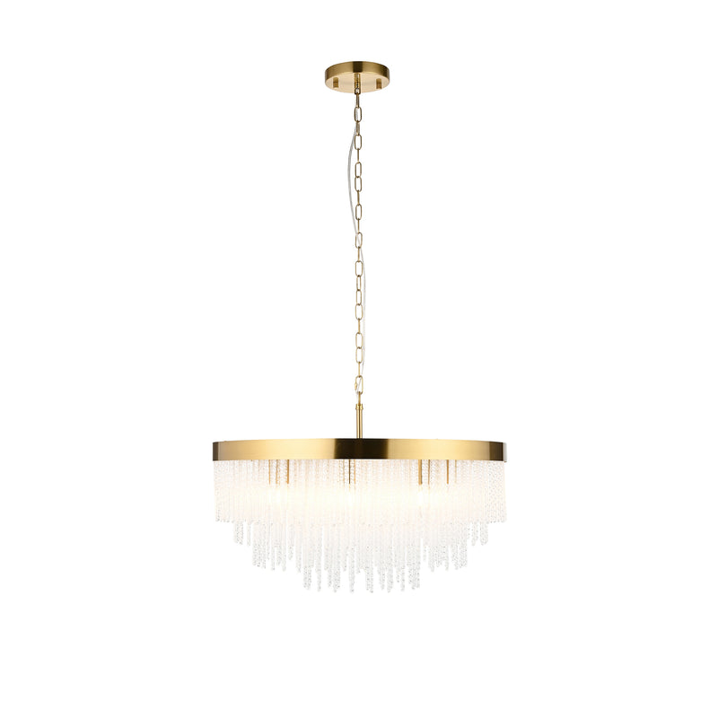 Close-up of the Anistoria Grand 9 Light Chandelier ceiling plate and fittings