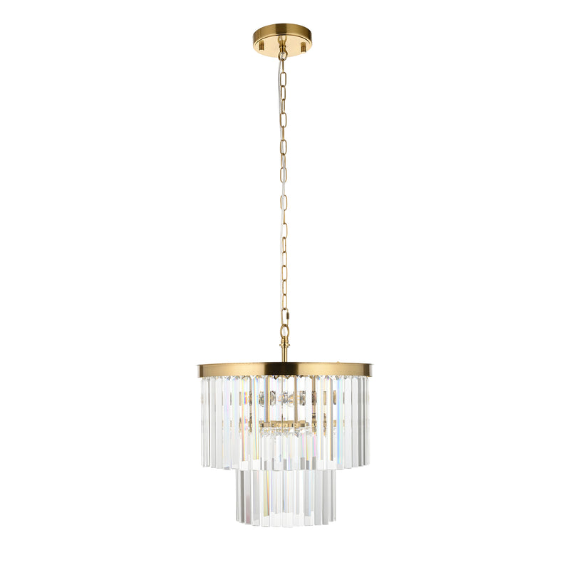 Close-up of the Conaston 4 Light Chandelier ceiling plate and fittings