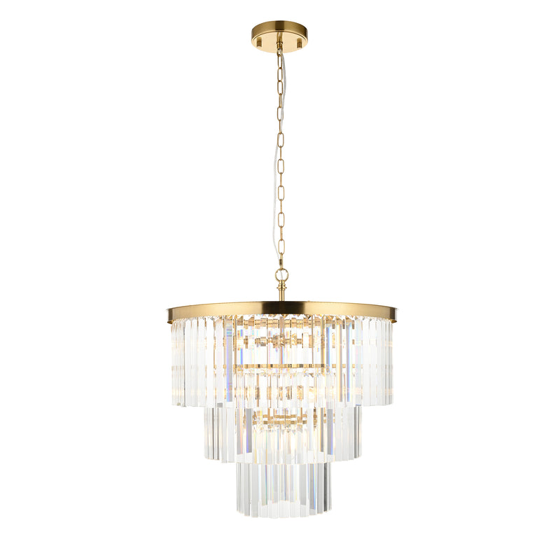 Close-up of the Conaston 7 Light Chandelier ceiling plate and fittings