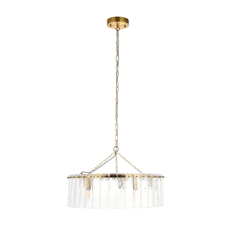 Close-up of the Karine 5 Light Pendant ceiling plate and fittings