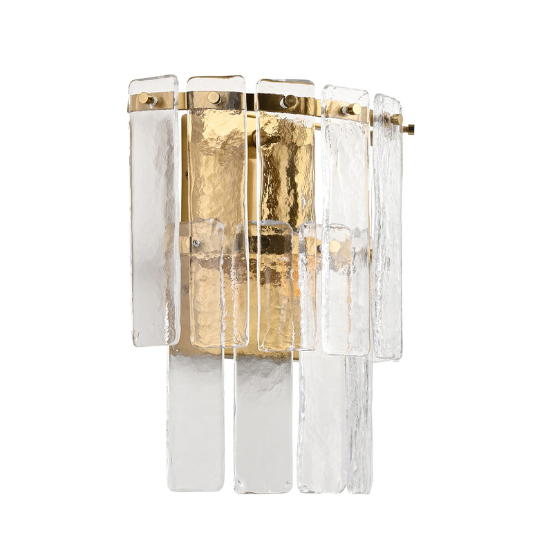 Karine Wall Light – alternative view in brushed aged brass