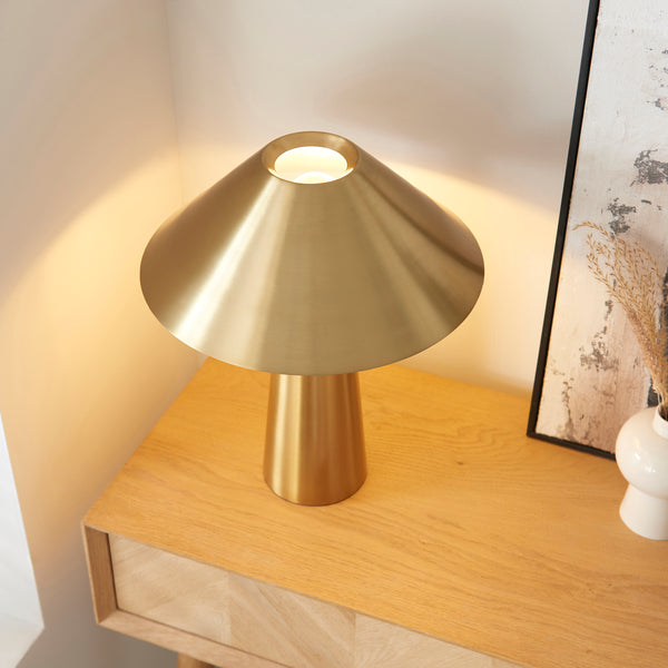 Close-up of the Isak Table Lamp shade and finish