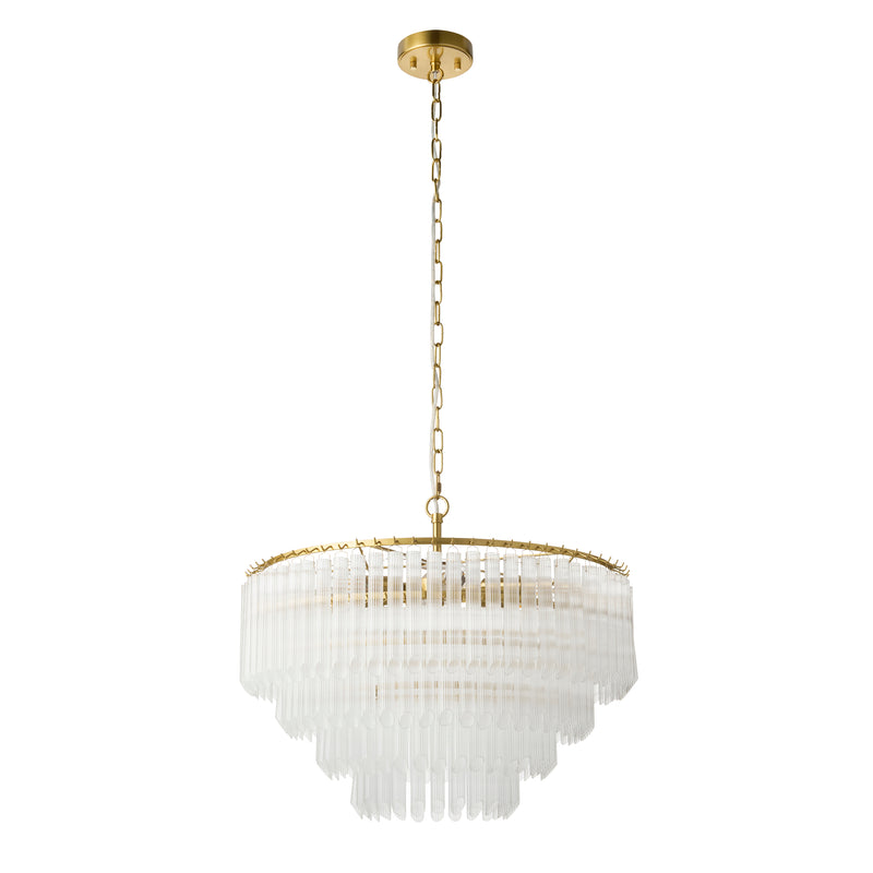 Montpellier 6 Light Chandelier dimension drawing showing width and drop