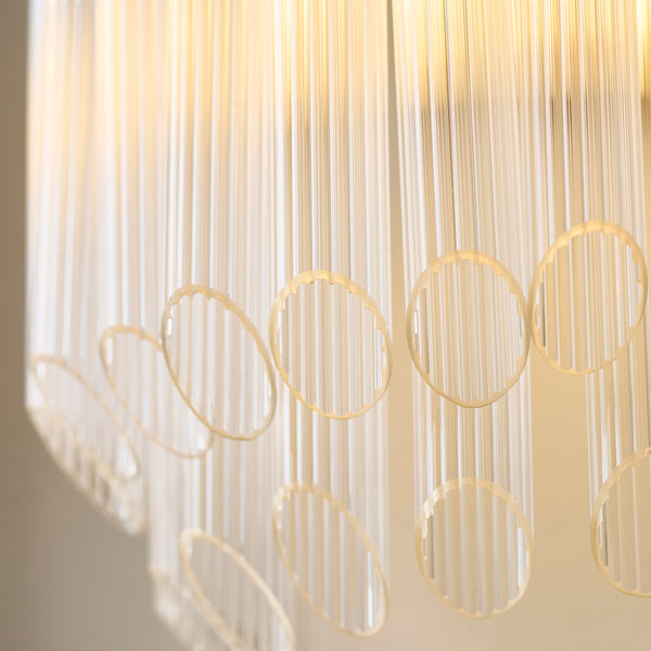 Close-up of the clear ribbed glass on the Montpellier Wall Light