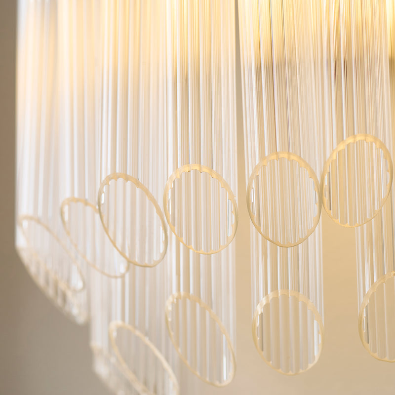 Close-up of the clear ribbed glass on the Montpellier Wall Light