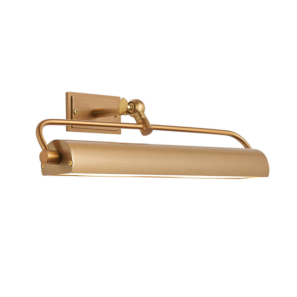 Endon Nantes Rechargeable Picture Light in warm brass with frosted polycarbonate