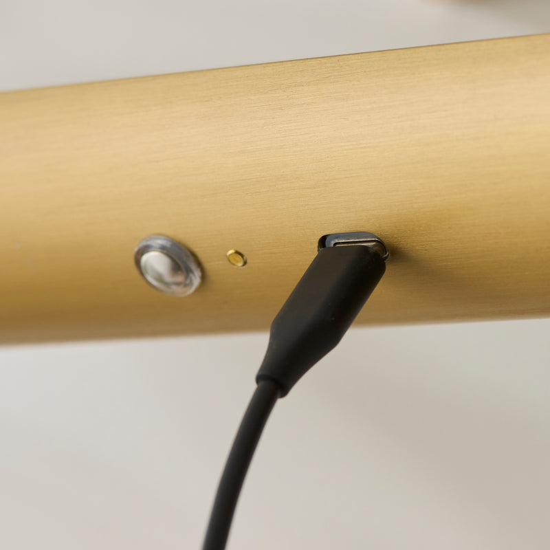 Nantes Rechargeable Picture Light detail showing the frosted polycarbonate and fittings