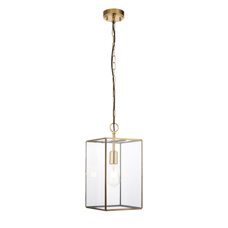 Endon Hammond Grand Lantern Pendant in aged brass