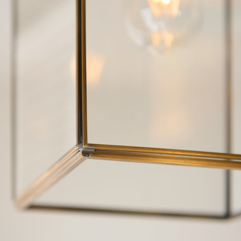 Close-up of the metalwork on the Hammond Grand Lantern Pendant