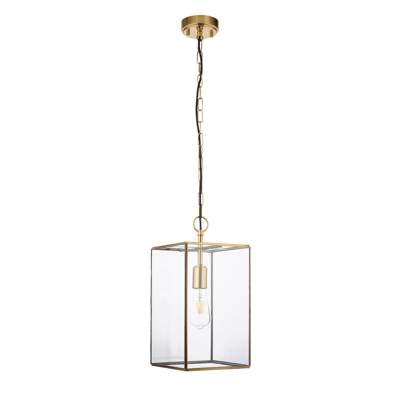 Hammond Grand Lantern Pendant – alternative view in aged brass