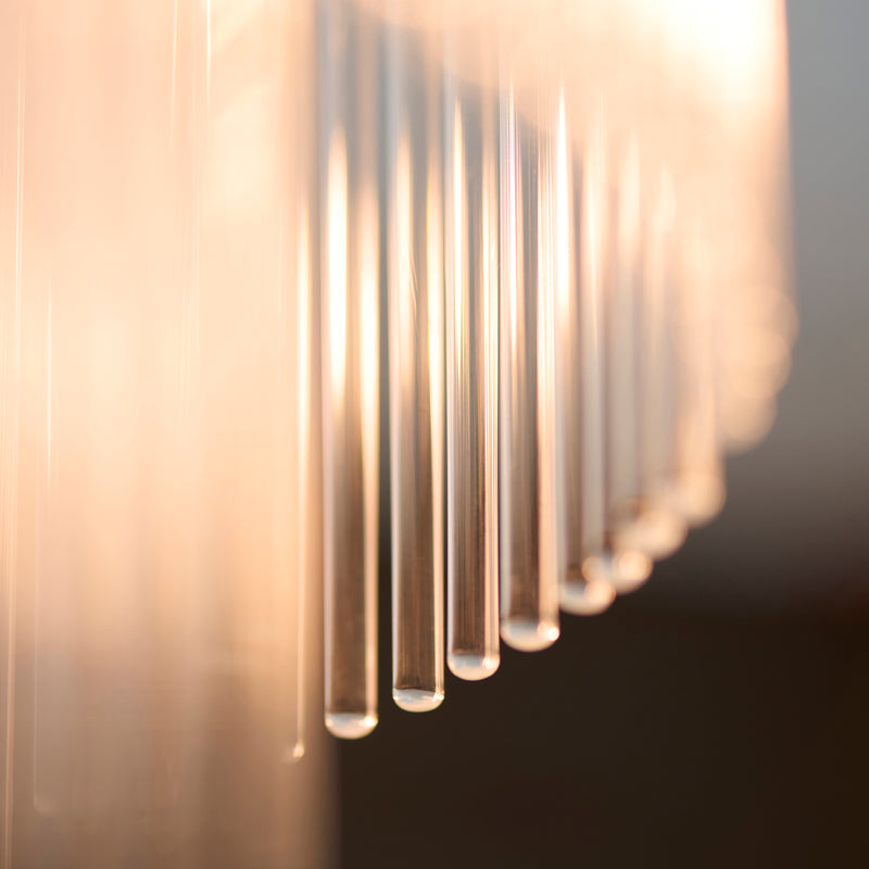 Close-up of the Marietta Flush Ceiling Light ceiling plate and fittings