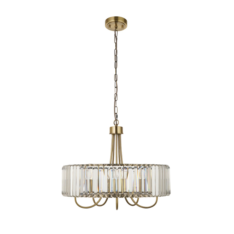 Visconti 5 Light Chandelier – alternative view in antique brass