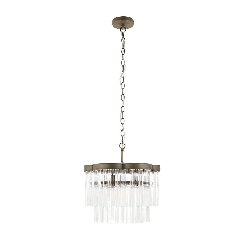 Lucille 3 Light Chandelier dimension drawing showing width and drop