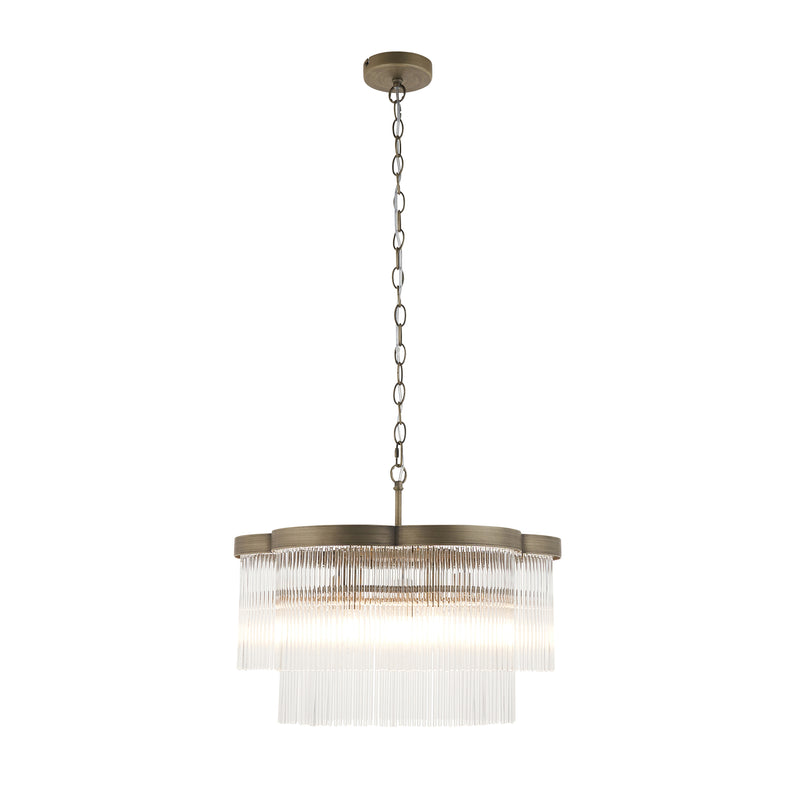 Lucille 5 Light Chandelier – alternative view in antique brass