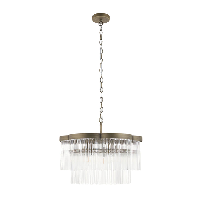Lucille 5 Light Chandelier dimension drawing showing width and drop
