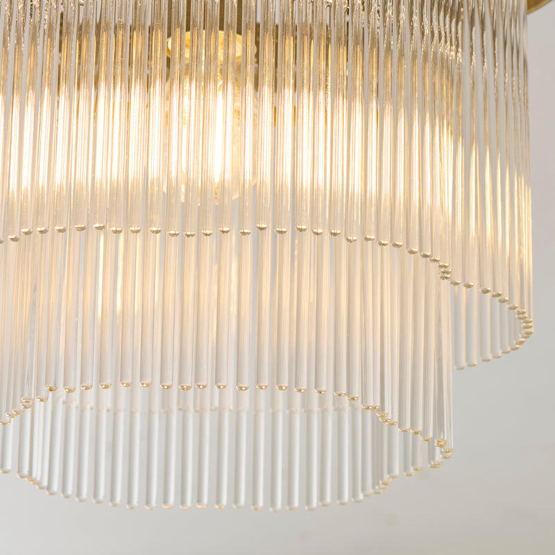 Detail of the antique brass finish on the Lucille Flush Ceiling Light