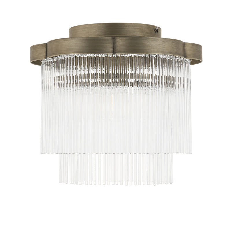 Close-up of the Lucille Flush Ceiling Light ceiling plate and fittings
