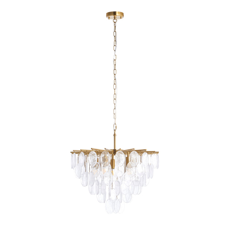 Loretta 5 Light Pendant – alternative view in brushed aged brass