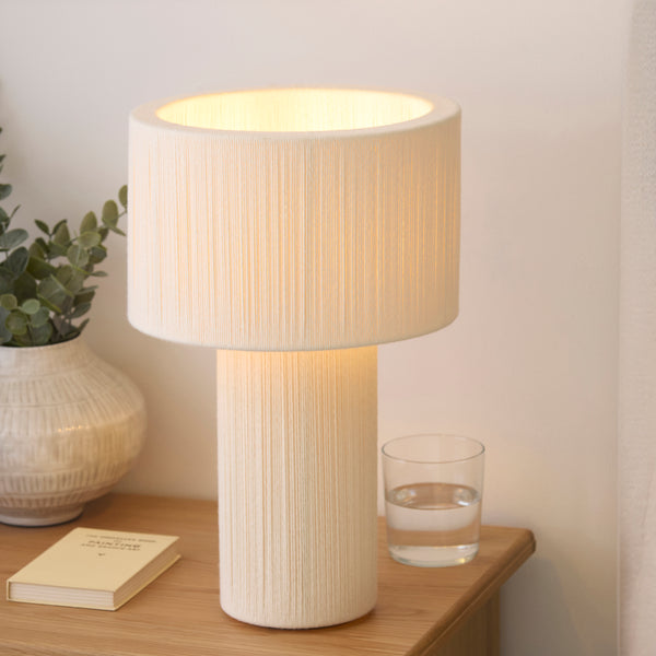 Close-up of the Noah Table Lamp shade and finish
