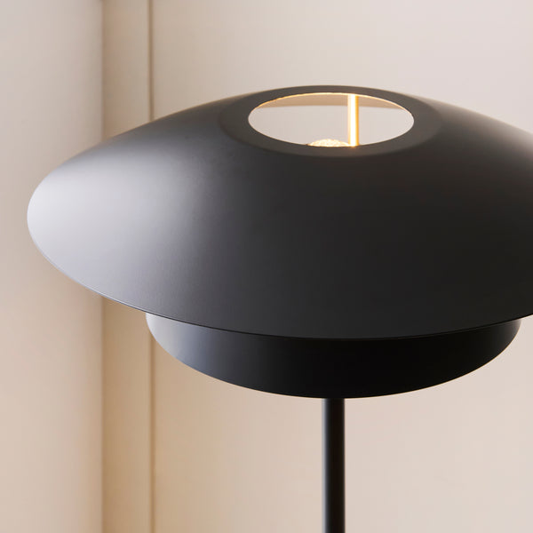 Detail of the matt black finish on the Lyon Floor Lamp
