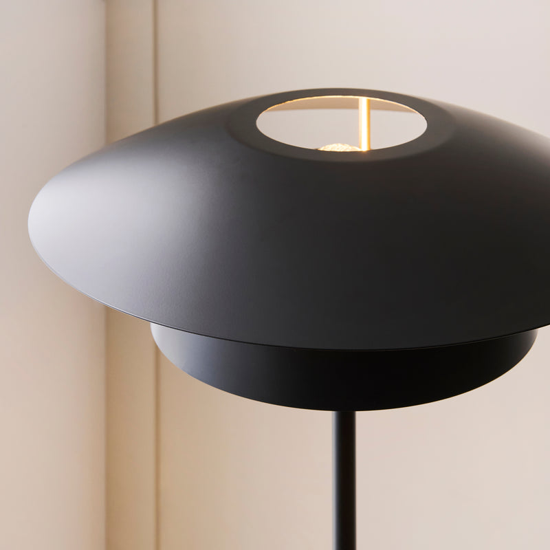 Detail of the matt black finish on the Lyon Floor Lamp