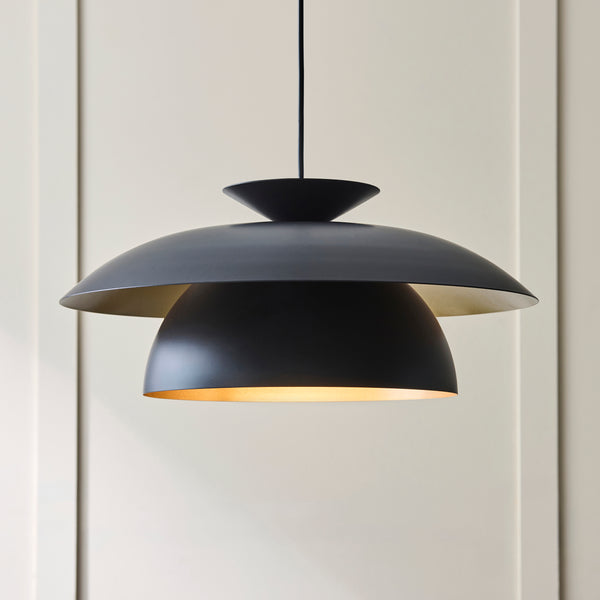 Detail of the matt black finish on the Lyon Pendant