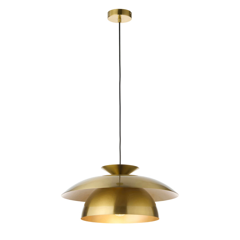 Endon Lyon Pendant in satin brass