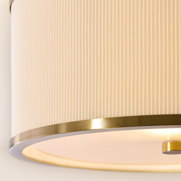 Lexi Flush Ceiling Light detail showing the metalwork and fittings
