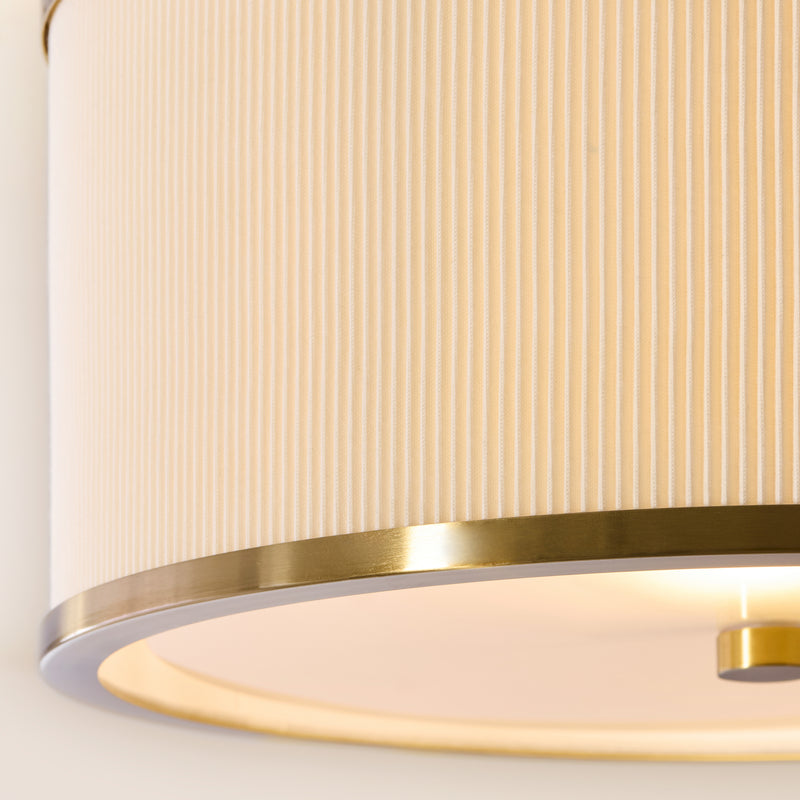 Lexi Flush Ceiling Light detail showing the metalwork and fittings
