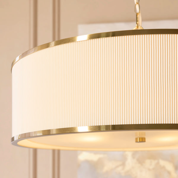 Close-up of the metalwork on the Lexi 5 Light Pendant