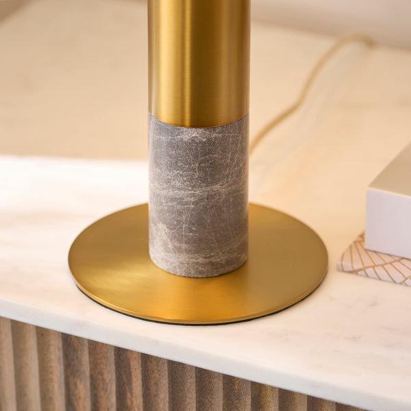 Close-up of the Hansel Table Lamp shade and finish