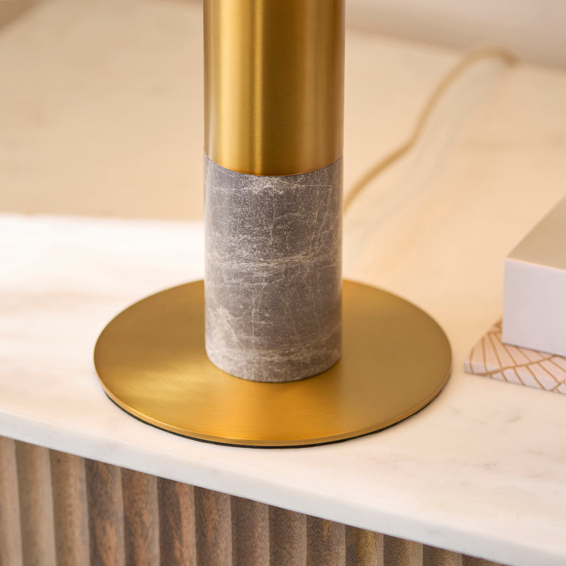 Close-up of the Hansel Table Lamp shade and finish