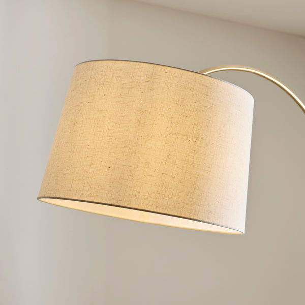Close-up of the Carlson XL Arc Floor Lamp shade and finish
