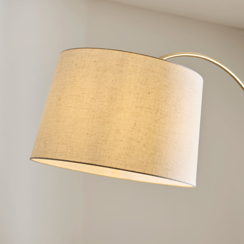 Close-up of the Carlson XL Arc Floor Lamp shade and finish
