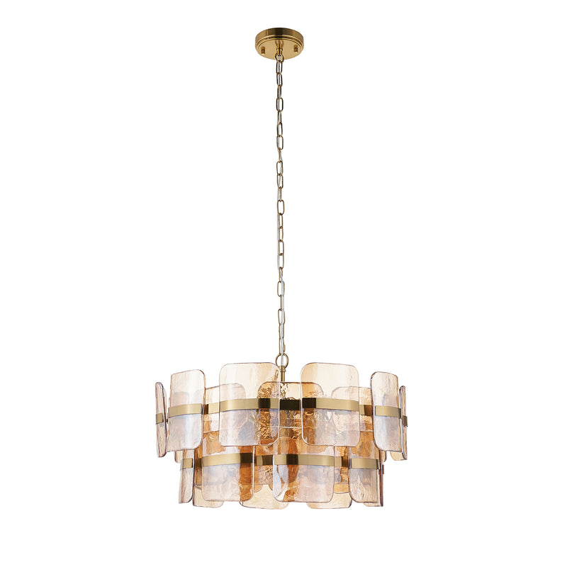 Ancara 6 Light Pendant dimension drawing showing width and drop