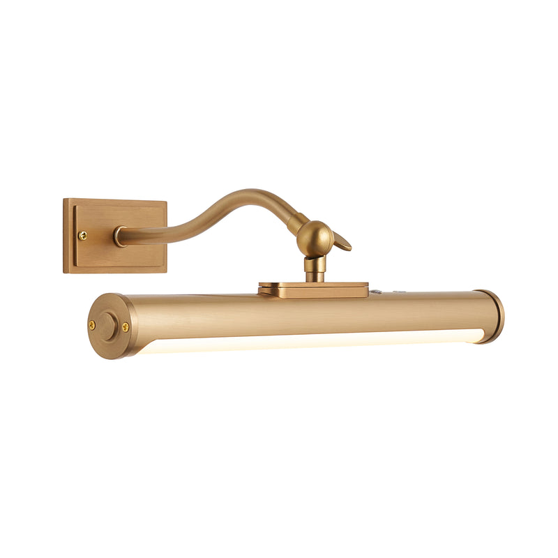 Endon Maris Rechargeable Picture Light in warm brass with frosted polycarbonate