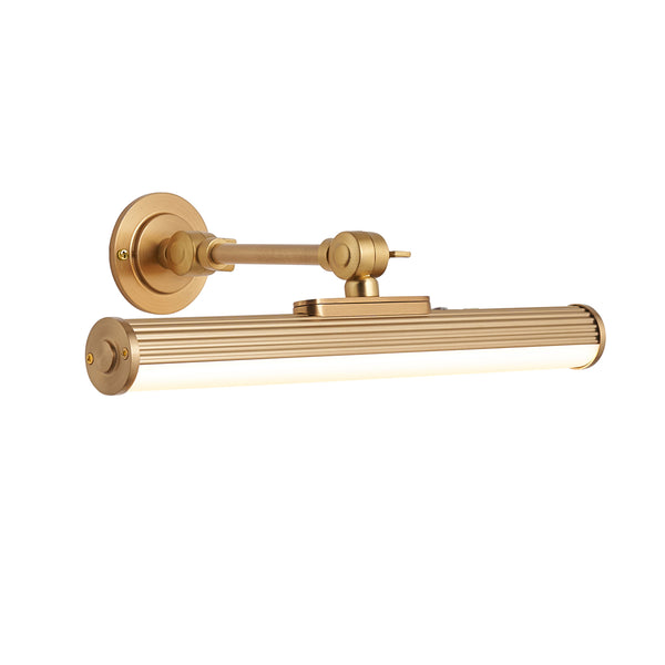 Endon Cirali Rechargeable Picture Light in warm brass with frosted polycarbonate