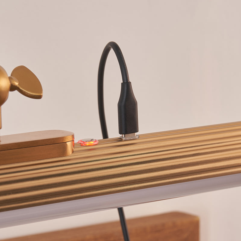 Cirali Rechargeable Picture Light – alternative view in warm brass